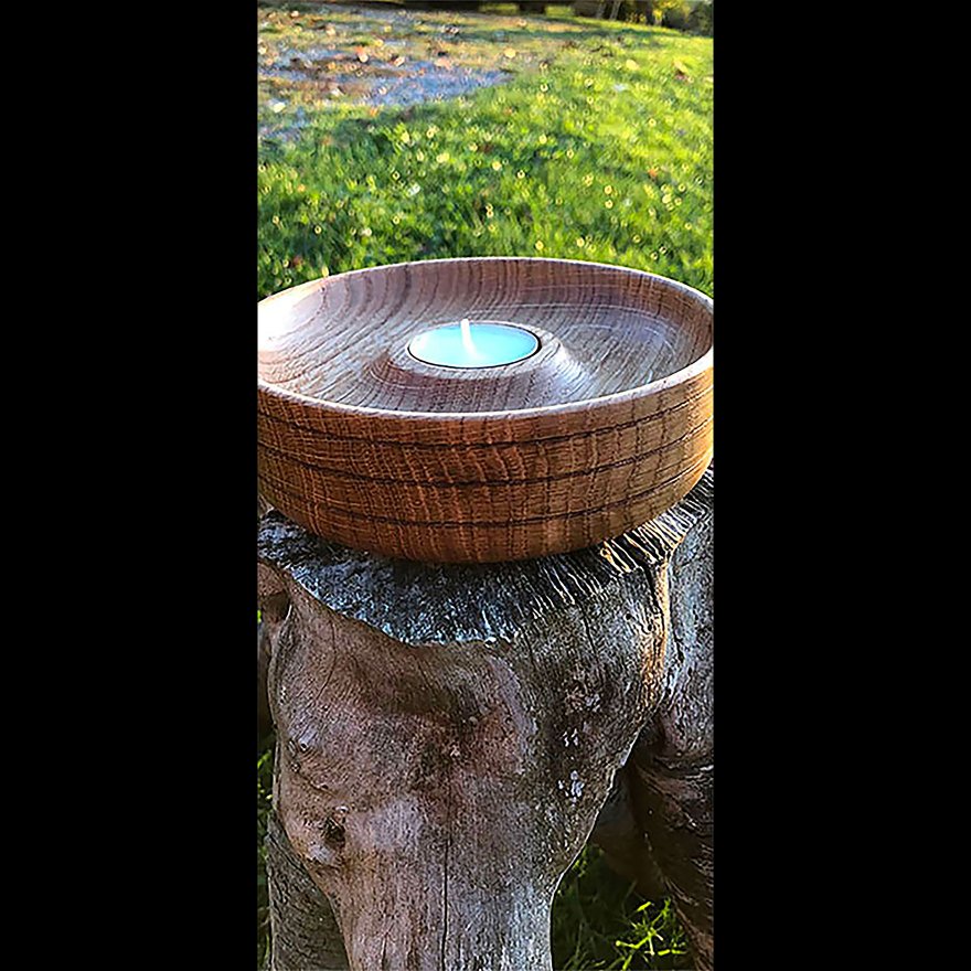 Bougeoir en chêne (bougeoir 2)