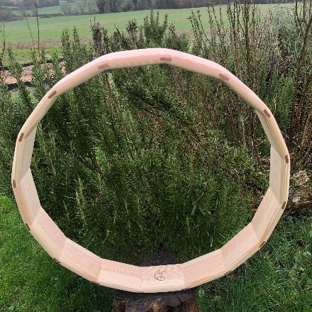 Cadre de tambour chamanique en pin et sipo (bois exotique) (cadre 6)