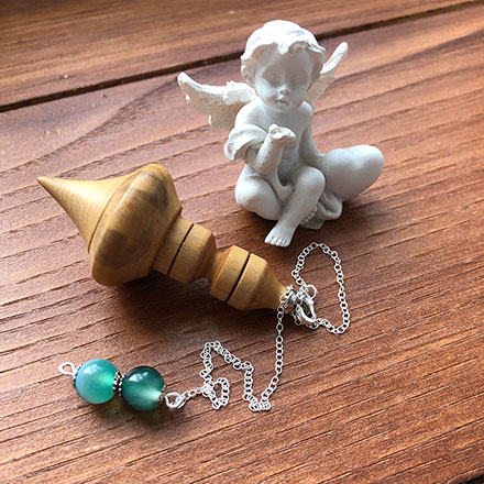 Pendule en buis et aventurine (pendule 9)